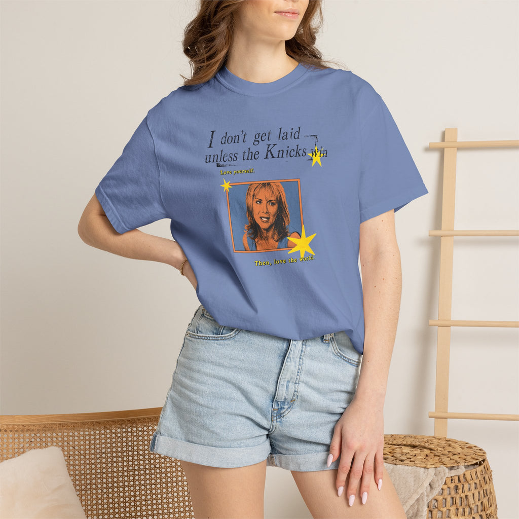 I Don't Get Laid Unless the Knicks Win T-shirt | Retro Photo Graphic