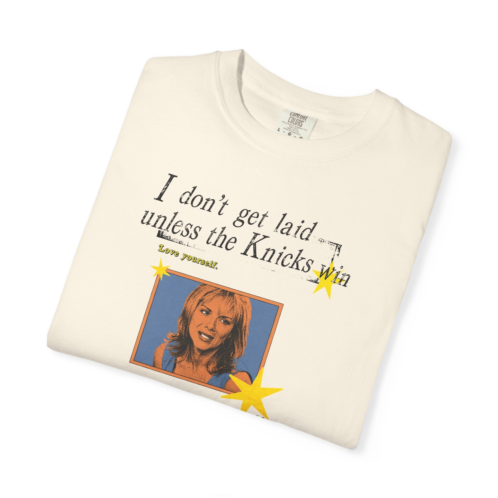 I Don't Get Laid Unless the Knicks Win T-shirt | Retro Photo Graphic