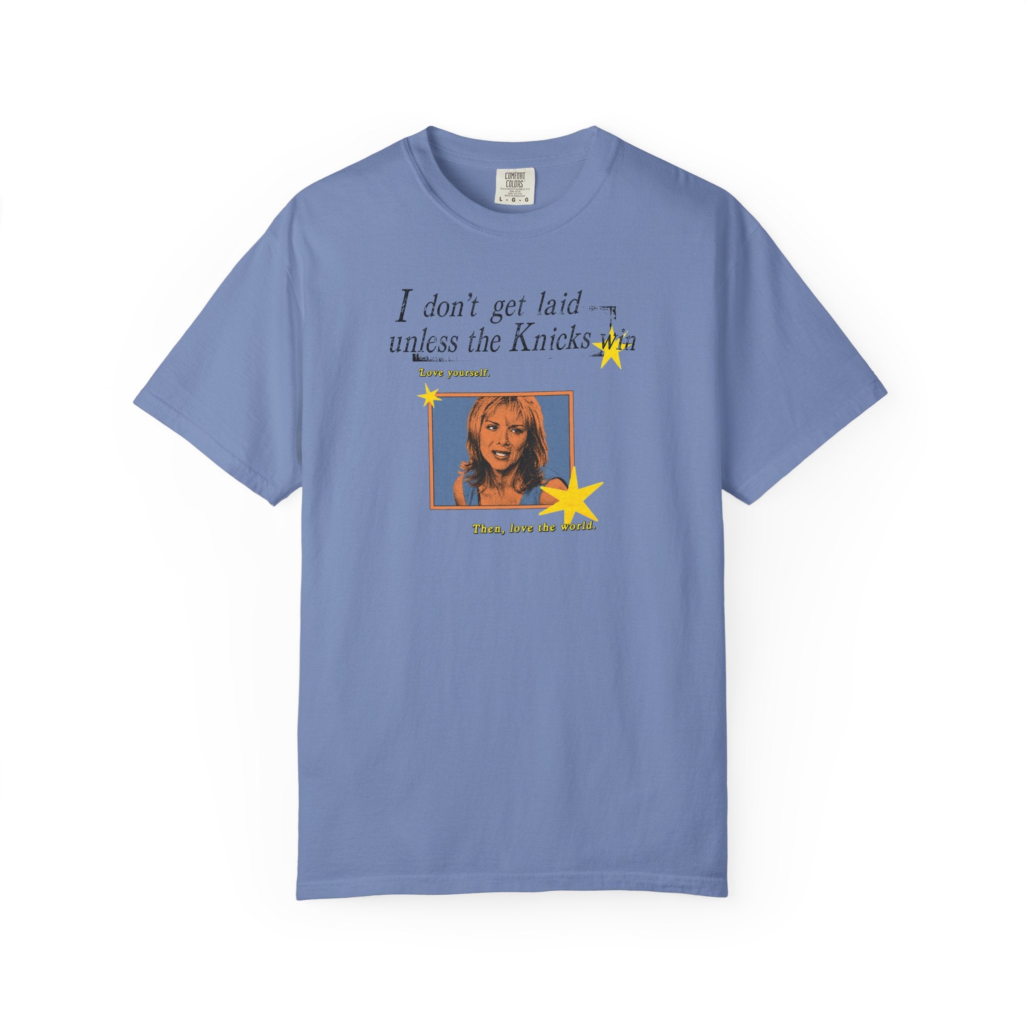 I Don't Get Laid Unless the Knicks Win T-shirt | Retro Photo Graphic