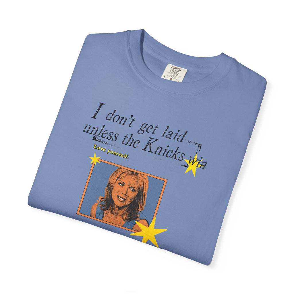 I Don't Get Laid Unless the Knicks Win T-shirt | Retro Photo Graphic