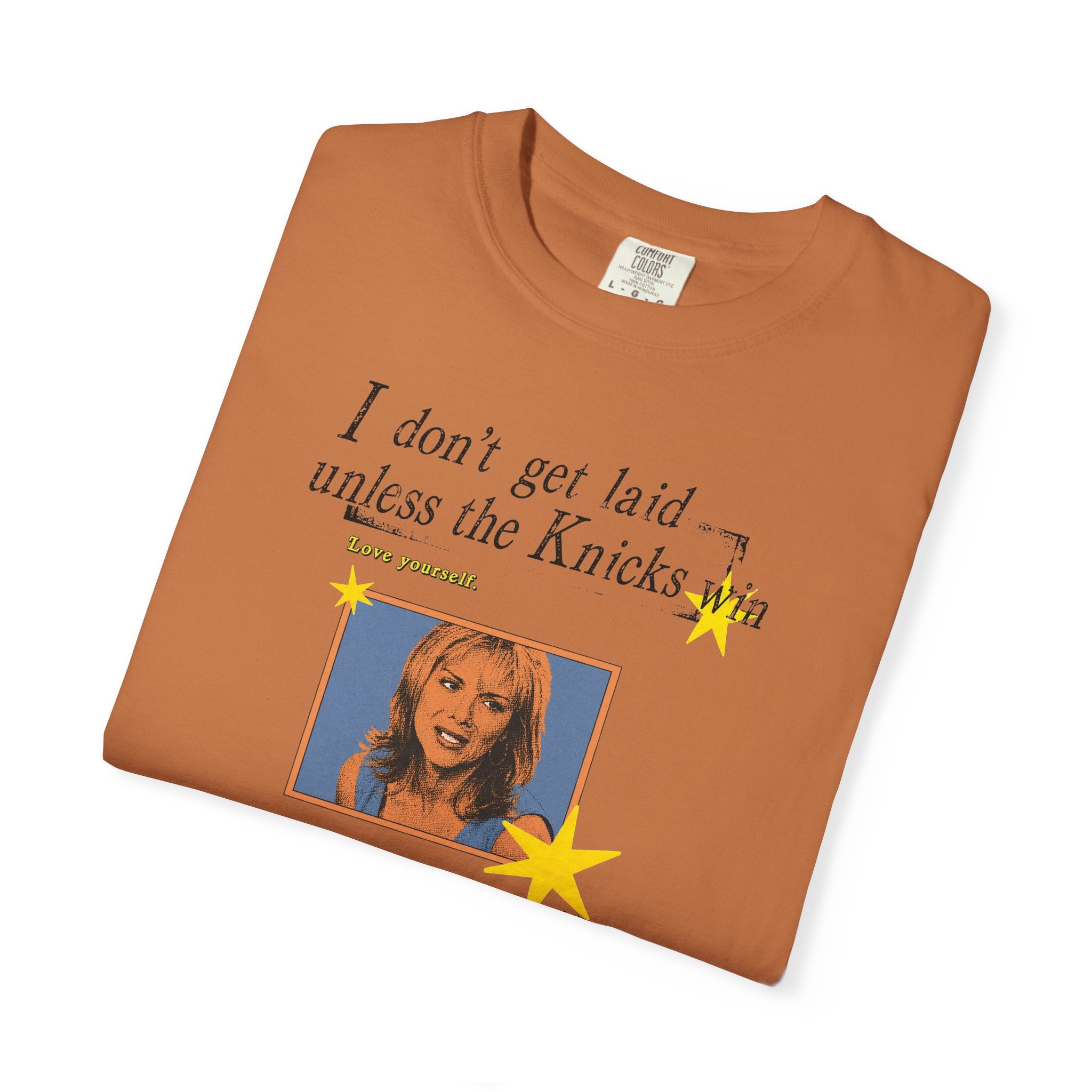 I Don't Get Laid Unless the Knicks Win T-shirt | Retro Photo Graphic