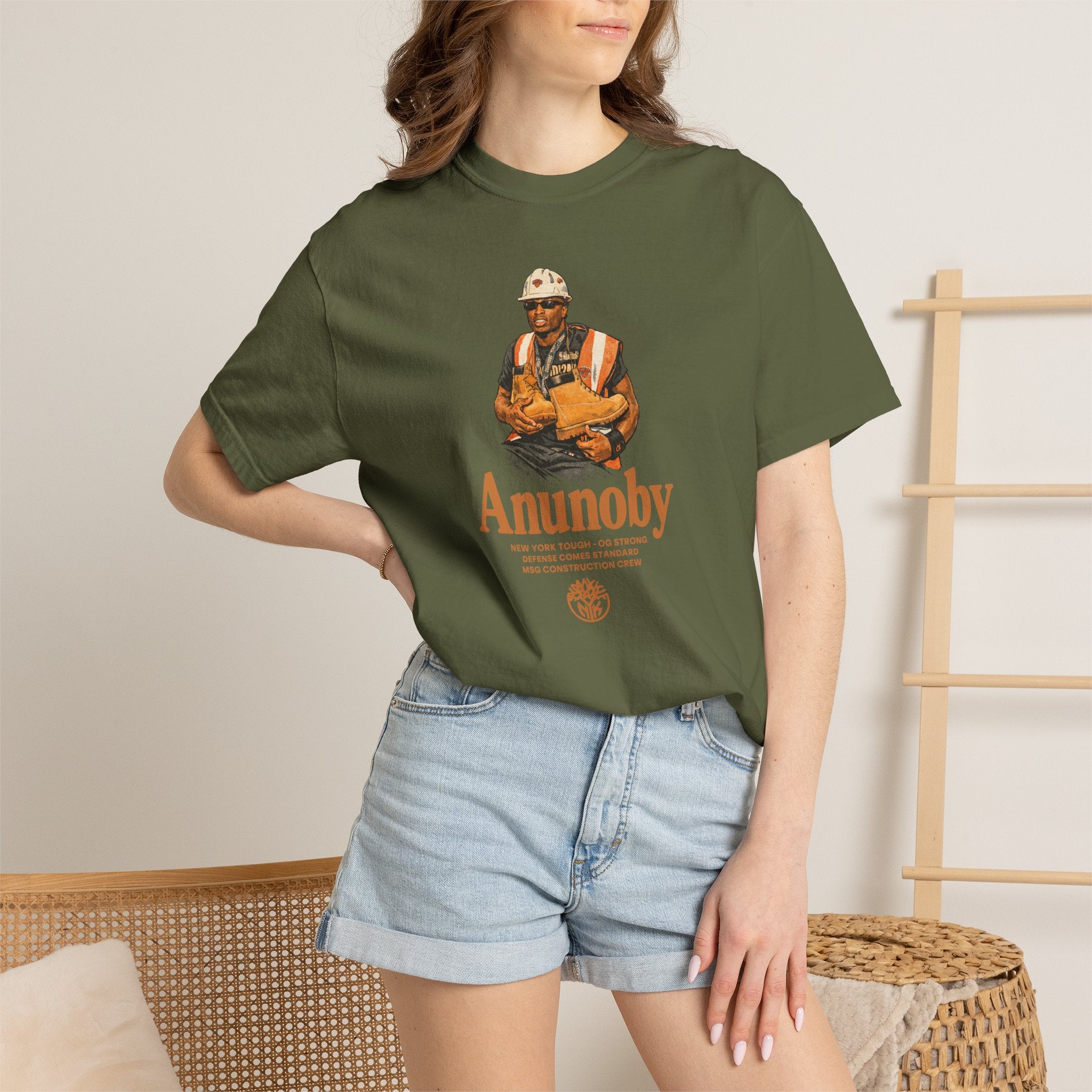 Construction Worker Illustration T-shirt | Anunoby Portrait Tee